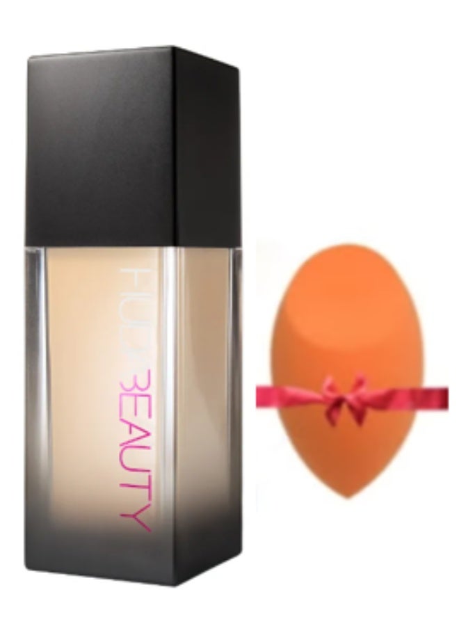 Huda Full Coverage Faux Filter Liquid Foundation 110N Angel Food + Gifts - Image 1